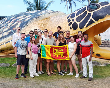Group of Tourists in Sri Lanka