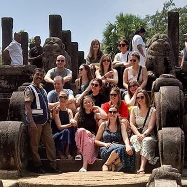 Group of tourists in Sri Lanka